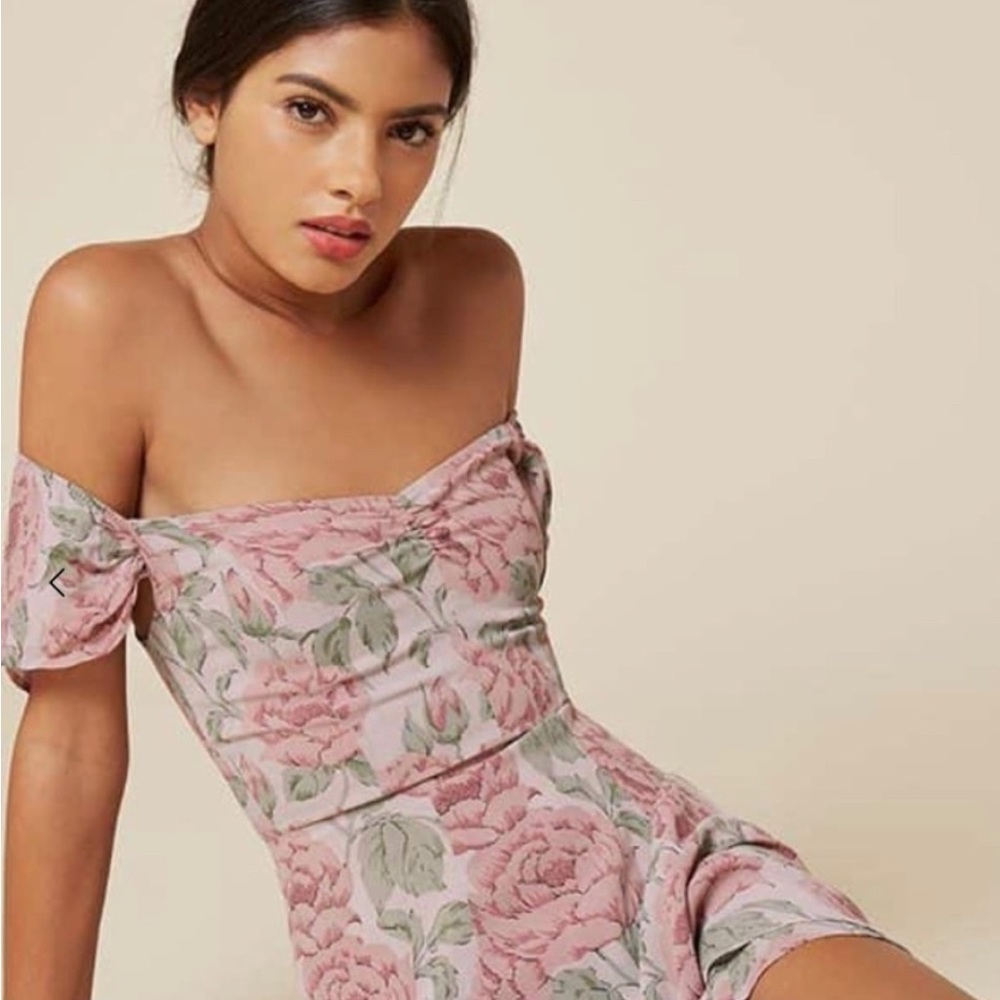 Reformation Rosa Off-shoulder Floral Dress Size 4